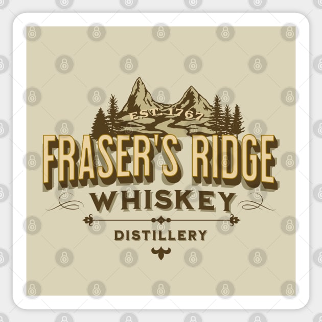 Fraser's Ridge North Carolina Established in 1767 Sticker by MalibuSun